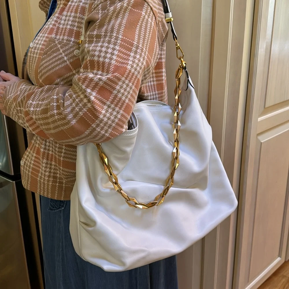 Like NEW Jimmy Choo MEDIUM soft hobo bag (cream)